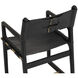 Enver Carraway Black Leather Dining Armchair